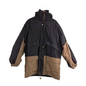 Canyon Guide Outfitters Coat Mens Hooded Barn Jacket Vtg Gorpcore Work Wear LG